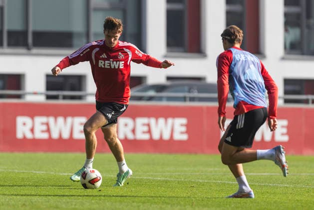 Marius Buelter (1. FC Koeln, 30) during training session of 1.FC Koeln on 6th of October in 2026 at Geissbockheim in Cologne, Germany. NRW Germany Copyright: xBEAUTIFULxSPORTS JulianxMeuselx