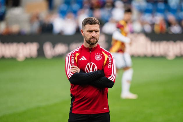 U-21 European Championship Qualifier: Germany vs. Georgia, October 6, 2026; Shkodran Mustafi; Soccer; U-21 European Championship Qualifier; Matchday 10: Germany vs. Georgia on October 6, 2026; Bielefeld DFB REGULATIONS PROHIBIT ANY USE OF PHOTOGRAPHS AS IMAGE SEQUENCES AND OR QUASI-VIDEO Copyright: xBEAUTIFULxSPORTS Tonhäuserx