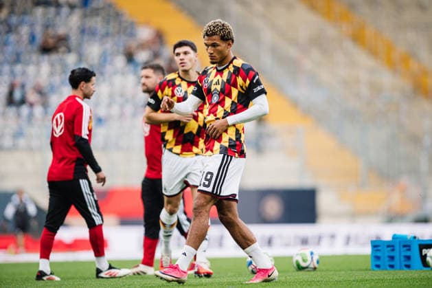 U-21 European Championship Qualifier: Germany vs. Georgia, October 6, 2026, Paris Brunner, Germany, 19, Soccer, U-21 European Championship Qualifier, Matchday 10: Germany vs. Georgia on October 6, 2026, Bielefeld DFB REGULATIONS PROHIBIT ANY USE OF PHOTOGRAPHS AS IMAGE SEQUENCES AND OR QUASI-VIDEO Copyright: xBEAUTIFULxSPORTS Tonhäuserx