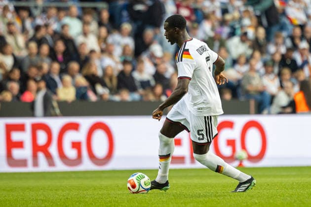 Joshua Quarshie Germany U21, 05 on the Ball GER, Germany GER vs. Georgia GEO, Soccer, UEFA U21 European Championship Qualifiers, Group F, Matchday 13, 2026–2027 Season, October 6, 2026 GER, Germany GER vs. Georgia GEO, Soccer, UEFA U21 European Championship Qualifiers, Group F, Matchday 13, 2026–2027 season, October 6, 2026, Bielefeld Copyright: xEibner-Pressefoto JanxRollingerx EP_JSK