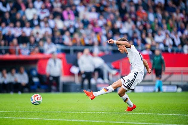 October 6, 2026 Soccer, 2026–2027, U-21, European Championship Qualifiers, Germany vs. Georgia; Noah Darvich scores the goal to make it 1–0 for Germany