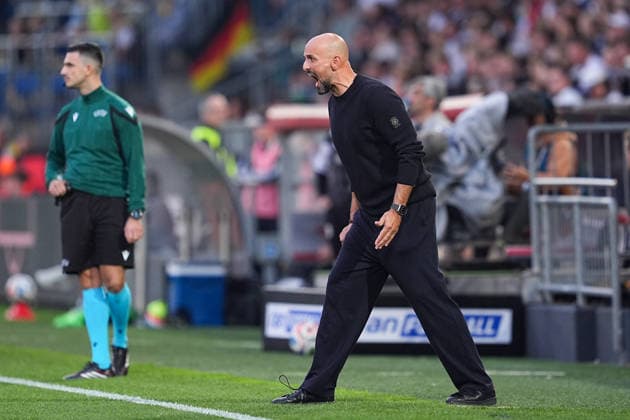 October 6, 2026, xydrx, Men s, Soccer, International Match, U21, European Championship Qualifiers, Germany vs. Georgia, 2026–2027 Season, Schüco Arena: Antonio DI Salvo, head coach of the GER U21 team, gesturing. DFB regulations prohibit any use of photographs as image sequences and or quasi-video. Copyright: HMBxMedia YannisxDreimann