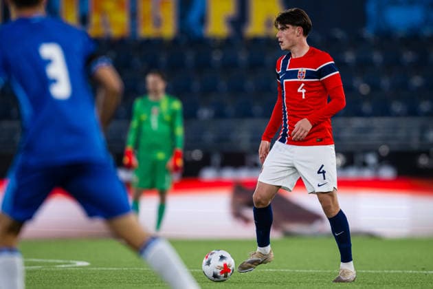 October 6, 2026: Nikolai Hopland of Norway during the UEFA European Under-21 Qualifier soccer match between Norway and Israel on October 6, 2026 in Stavanger. Photo by Marius Simensen. BILDBYRAN COP 238 bbeng em qualifiers football soccer Israel Norway U21 UEFA Euro Under-21 Qualifiers  Copyright: MARIUSxSIMENSEN BB261006BB559