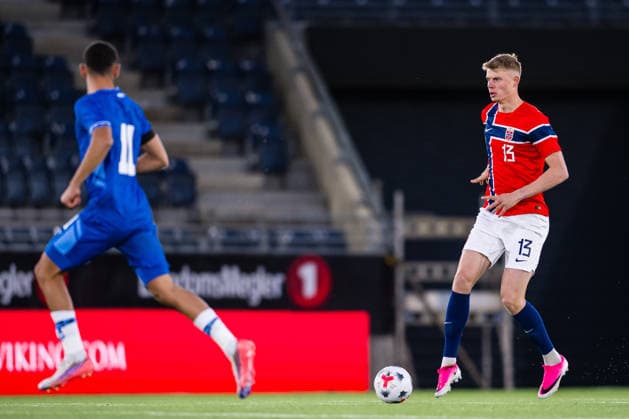 October 6, 2026: Rasmus Holten of Norway during the UEFA European Under-21 Qualifier soccer match between Norway and Israel on October 6, 2026 in Stavanger. Photo by Marius Simensen. BILDBYRAN COP 238 bbeng em qualification soccer football Israel Norway U21 UEFA Euro Under-21 Qualifiers  Copyright: MARIUSxSIMENSEN BB261006BB561