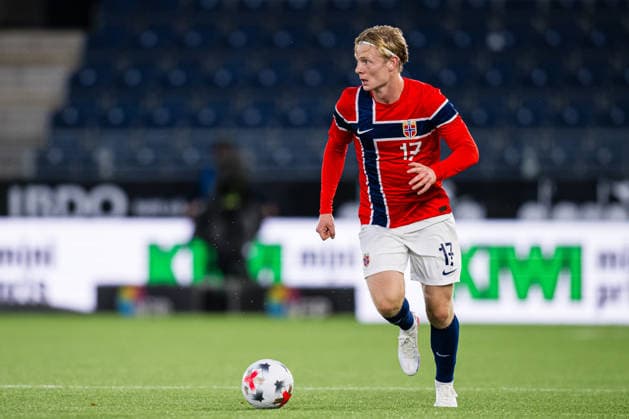 October 6, 2026: Runar Norheim of Norway during the UEFA European Under-21 Qualifier soccer match between Norway and Israel on October 6, 2026 in Stavanger. Photo by Marius Simensen. BILDBYRAN COP 238 bbeng em qualifiers football soccer Israel Norway U21 UEFA Euro Under-21 Qualifiers  Copyright: MARIUSxSIMENSEN BB261006BB594