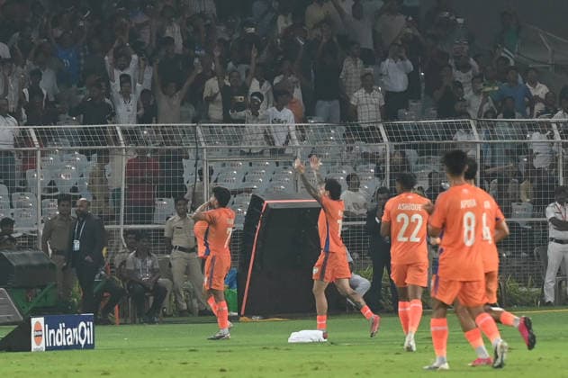 KOLKATA, INDIA - OCTOBER 6: Anirudh Thapa of India celebrates the goal against Uruguay during FIFA International Friendly, Länderspiel, Nationalmannschaft match at Vivekananda Yuva Bharati Stadium on October 6, 2026 in Kolkata, India. (Photo by Samir Jana Hindustan Times) India Vs Uruguay FIFA International Friendly Match At Salt Lake Stadium Kolkata