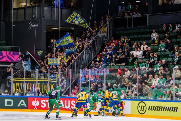 261006 Audience during the CHL game between Rögle and Davos on October 6, 2026, in Ängelholm. Photo: Niclas Jönsson, BILDBYRAN COP 273 NO0449 ice hockey CHL Champions Hockey League Rögle Davos Rögle BBENG audience  Copyright: NICLASxJÖNSSON BB261006NO020