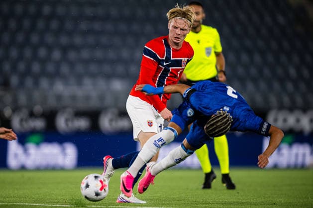 October 6, 2026: Runar Norheim of Norway during the UEFA European Under-21 Qualifier soccer match between Norway and Israel on October 6, 2026 in Stavanger. Photo by Marius Simensen. BILDBYRAN COP 238 bbeng em qualifiers football soccer Israel Norway U21 UEFA Euro Under-21 Qualifiers  Copyright: MARIUSxSIMENSEN BB261006BB617