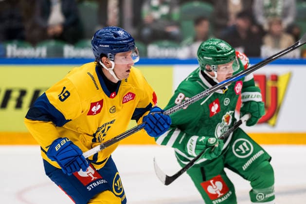 October 6, 2026: Adam Tambellini of Davos during the CHL game between Rögle and Davos on October 6, 2026 in Ängelholm. Photo by Niclas Jönsson, BILDBYRAN COP 273 NO0449. ice hockey, CHL, Champions Hockey League, Rögle, Davos, Rögle BBENG, ice hockey, CHL, Champions Hockey League, Rögle, Davos, Rögle BBENG Copyright: NICLASxJÖNSSON BB261006NO037