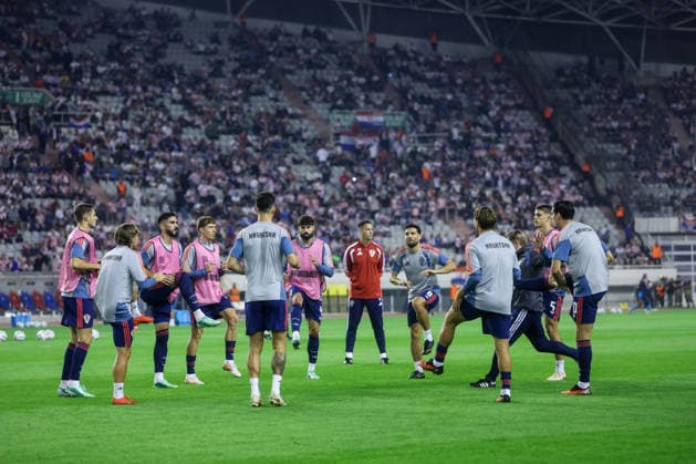 Croatia v Spain - UEFA Nations League 2026 27 Group A3 MD4 Players of Croatia warms up prior to the UEFA Nations League 2026 27 group phase match between Croatia and Spain at Stadion Poljud on October 6, 2026 in Split, Croatia.  SanjinxStrukic PIXSELL