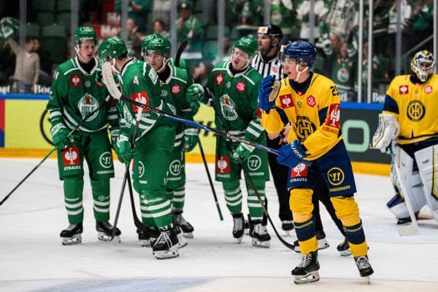 October 6, 2026: Beni Waidacher of Davos looks dejected during the CHL game between Rögle and Davos on October 6, 2026 in Ängelholm. Photo by Niclas Jönsson, BILDBYRAN COP 273 NO0449 ice hockey CHL Champions Hockey League Rögle Davos Rögle BBeng depp  Copyright: NICLASxJÖNSSON BB261006NO054