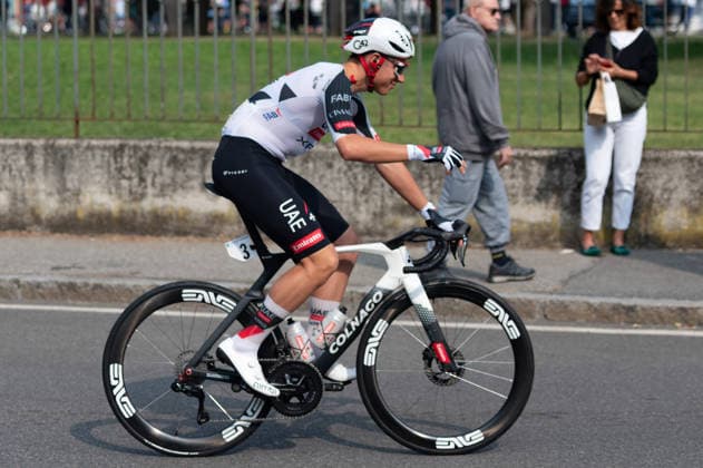 IPA89374876 - Luca Giaimi, UAE TEAM EMIRATES XRG, at the start of the 2026 Tre Valli Varesine in Busto Arsizio, Italy, on October 6, 2026  Copyright: xSilviaxColombo IPAxSportx xx IPA89374876