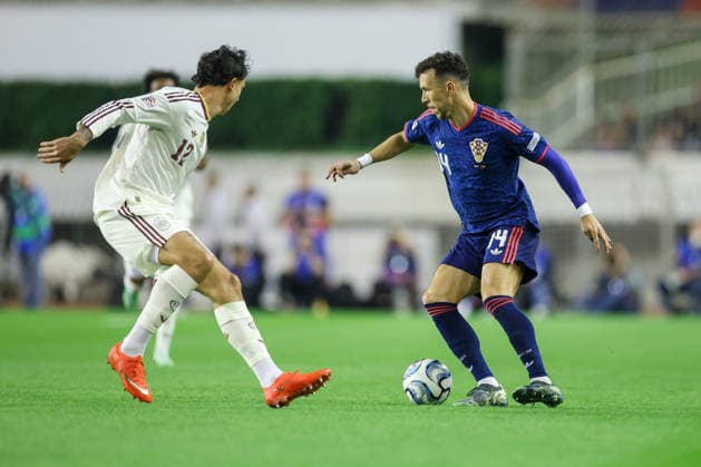 Croatia v Spain - UEFA Nations League 2026 27 Group A3 MD4 Ivan Perisic of Croatia in action against Marc Pubill of Spain during the UEFA Nations League 2026 27 group phase match between Croatia and Spain at Stadion Poljud on October 6, 2026 in Split, Croatia.  SanjinxStrukic PIXSELL