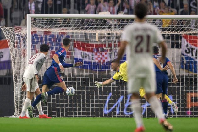 Croatia v Spain - UEFA Nations League 2026 27 Group A3 MD4 Ivan Perisic of Croatia scores a goal for 1:0 during the UEFA Nations League 2026 27 group phase match between Croatia and Spain at Stadion Poljud on October 6, 2026 in Split, Croatia.  IgorxSoban PIXSELL