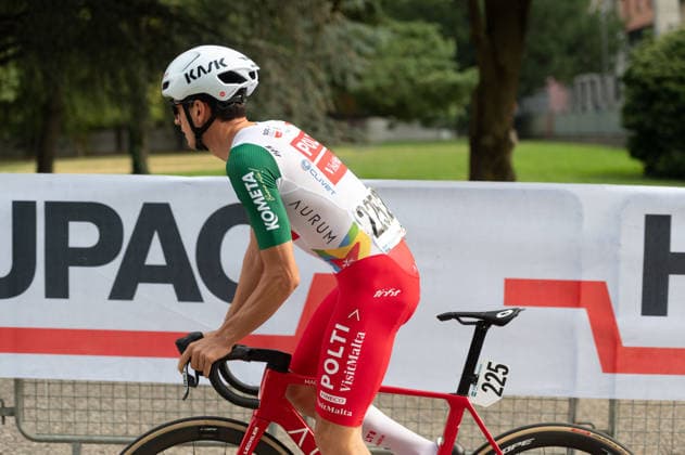 IPA89376390 - Dario German Gomez Becerra, TEAM POLTI VISITMALTA, at the start of the 2026 Tre Valli Varesine in Busto Arsizio, Italy, on October 6, 2026  Copyright: xSilviaxColombo IPAxSportx xx IPA89376390