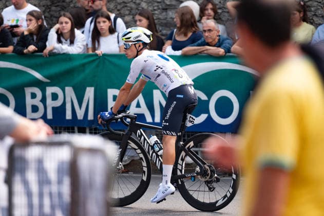 CYCLING - Road cycling, Rad, Radsport, Strasse - Tre Valli Varesine Photo by IPA ABACAPRESS.COM89376380 - Einer Rubio of Movistar Team at the start of the 2026 Tre Valli Varesine in Busto Arsizio, Italy, on October 6, 2026 Varese Italy  Copyright: xIPAxSport ABACAx