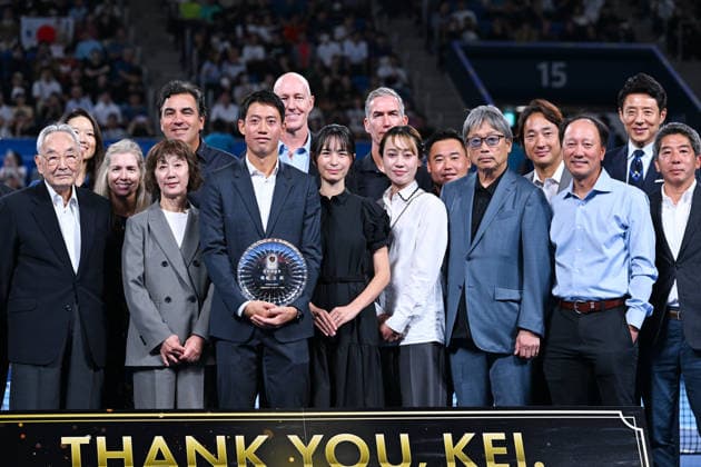 Kei Nishikori, OCTOBER 6, 2026 - Tennis : Kinoshita Group Japan Open Tennis Championships 2026 Kei Nishikori Tribute Ceremony at Ariake Coliseum, Tokyo, Japan. Noxthirdxpartyxsales  aflo_353764887 KenjiroxMatsuox