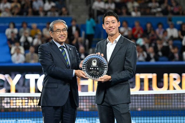Kei Nishikori, OCTOBER 6, 2026 - Tennis : Kinoshita Group Japan Open Tennis Championships 2026 Kei Nishikori Tribute Ceremony at Ariake Coliseum, Tokyo, Japan. Noxthirdxpartyxsales  aflo_353767071 KenjiroxMatsuox