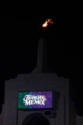 October 6, 2026, Los Angeles, California, USA: The Olympic flame is lit in honor of Guillermo Ochoa during a ceremony prior to the International Friendly, Länderspiel, Nationalmannschaft match between Mexico and Chile at the Los Angeles Memorial Coliseum on Tuesday October 6, 2026 in Los Angeles, California. ARIANA RUIZ PI Los Angeles USA - ZUMAp124 20261006_zaa_p124_057 Copyright: xArianaxRuizx