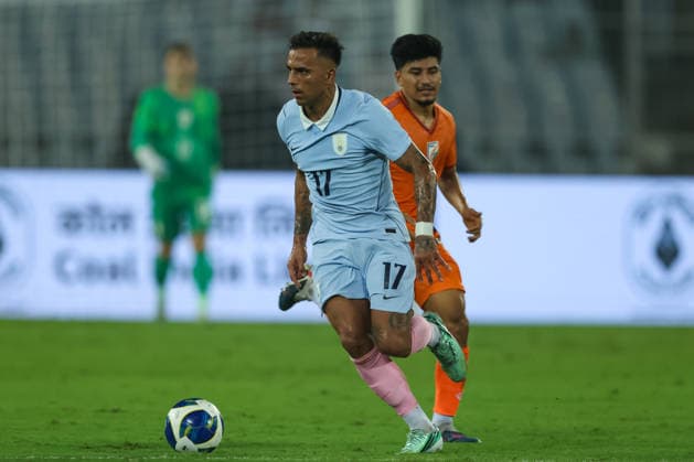 India v Uruguay - FIFA International Friendly, Länderspiel, Nationalmannschaft Match Rodrigo Zalazar of Uruguay during the India football friendly 2026 match between India and Uruguay at the Vivekananda Yuba Bharati Krirangan (VYBK) Stadium in Kolkata, India, on October 6, 2026. KOLKATA West Bengal India  Copyright: xShubhajitxRoyxKarmakarx originalFilename:roykarmakar-indiavsu261006_npJtj.jpg
