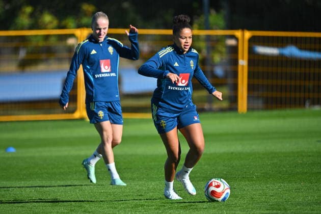STOCKHOLM, SWEDEN, October 7, 2026 Felicia Schröder as the women s national team trains at Bosön ahead of the playoff for the 2027 World Cup STOCKHOLM, SWEDEN x10090x  Copyright: xClaudioxBresciani TTx THE WOMEN S NATIONAL TEAM TRAINS BEFORE THE PLAYOFFS