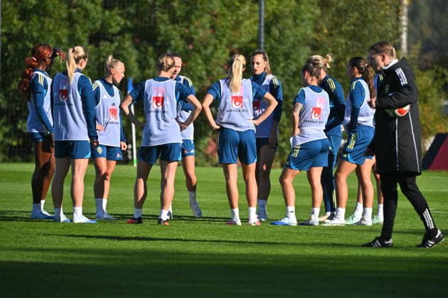 STOCKHOLM, SWEDEN 20261007 The women s national soccer team is training at Bosön ahead of the 2027 World Cup playoffs STOCKHOLM, SWEDEN x10090x  Copyright: xClaudioxBresciani TTx DAMLANDSLAGET TRÄNAR INFÖR PLAYOFF