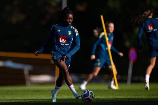 October 7, 2026: Monica Jusu Bah of the Swedish women’s national soccer team during a training session on October 7, 2026 in Stockholm. Photo by Emma Wallskog, BILDBYRAN, code EW EW0716: soccer, football, soccer, World Cup qualifiers, FIFA Women’s World Cup qualifiers, training, Sweden, women’s soccer  Copyright: EMMAxWALLSKOG BB261007EW013