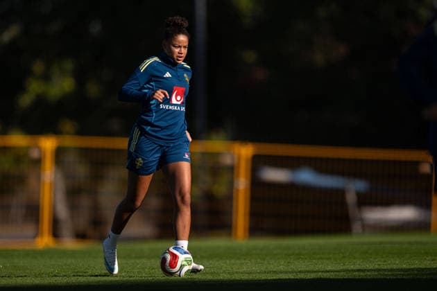 October 7, 2026: Felicia Schröder of the Swedish women’s national soccer team during a training session on October 7, 2026 in Stockholm. Photo by Emma Wallskog, BILDBYRAN, code EW EW0716: soccer, football, soccer, World Cup qualifiers, FIFA Women’s World Cup qualifiers, training, Sweden, women’s soccer  Copyright: EMMAxWALLSKOG BB261007EW018