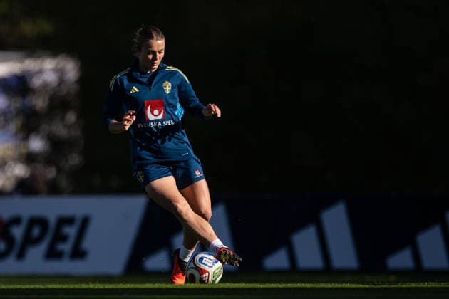 October 7, 2026: Beata Olsson of the Swedish women’s national soccer team during a training session on October 7, 2026 in Stockholm. Photo by Emma Wallskog, BILDBYRAN, code EW EW0716: soccer, football, fotball, World Cup qualifiers, FIFA Women’s World Cup qualifier, training, Sweden, women’s soccer, bbeng  Copyright: EMMAxWALLSKOG BB261007EW026