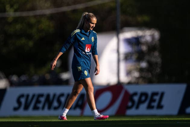 October 7, 2026: Amanda Nildén of the Swedish women’s national soccer team during a training session on October 7, 2026 in Stockholm. Photo by Emma Wallskog, BILDBYRAN, code EW EW0716: soccer, football, fotball, World Cup qualifiers, FIFA Women’s World Cup qualifier, training, Sweden, women’s team, BBENG, Depp  Copyright: EMMAxWALLSKOG BB261007EW030