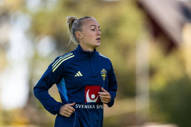 October 7, 2026: Hanna Bennison of the Swedish women’s national soccer team during a training session on October 7, 2026 in Stockholm. Photo by Emma Wallskog, BILDBYRAN, code EW EW0716: soccer, football, fotball, World Cup qualifiers, FIFA Women’s World Cup qualifier, training, Sweden, women’s soccer, bbeng  Copyright: EMMAxWALLSKOG BB261007EW044