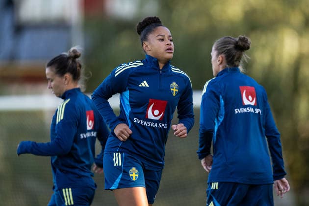 October 7, 2026: Felicia Schröder of the Swedish women’s national soccer team during a training session on October 7, 2026 in Stockholm. Photo by Emma Wallskog, BILDBYRAN, code EW EW0716: soccer, football, soccer, World Cup qualifiers, FIFA Women’s World Cup qualifiers, training, Sweden, women’s soccer  Copyright: EMMAxWALLSKOG BB261007EW045