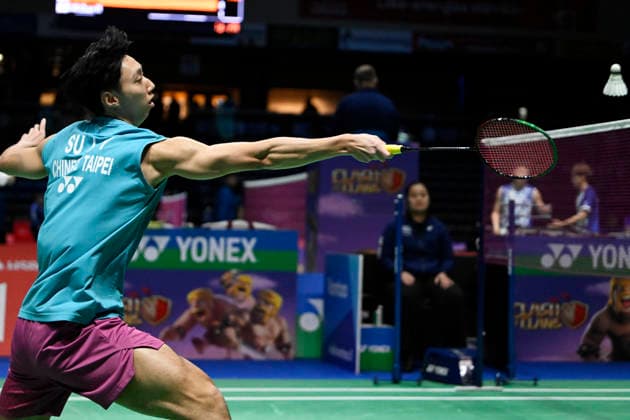 Su Li Yang of Taiwan in action during the badminton Clash of Clans Arctic Open 2026 tournament in Vantaa, Finland, on October 7, 2026. - ANTTI AIMO-KOIVISTO Vantaa Finland olgeIwwwMSk  Copyright: xAnttixAimo-Koivistox olgeIwwwMSk