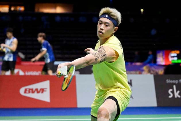 Lin Chun-Yi of Taiwan in action during the badminton Clash of Clans Arctic Open 2026 tournament in Vantaa, Finland, on October 7, 2026. - ANTTI AIMO-KOIVISTO Vantaa Finland ZComnipsE0c  Copyright: xAnttixAimo-Koivistox ZComnipsE0c