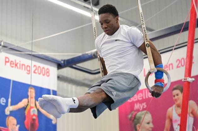 Belgian Kyano Schepers pictured during a training session of Belgium s artistic gymnastics team, Wednesday 7 October 2026, in Gent, ahead of the Worlds Championships in Rotterdam from 17 to 25 October 2026. DIRKxWAEM  x189042478x
