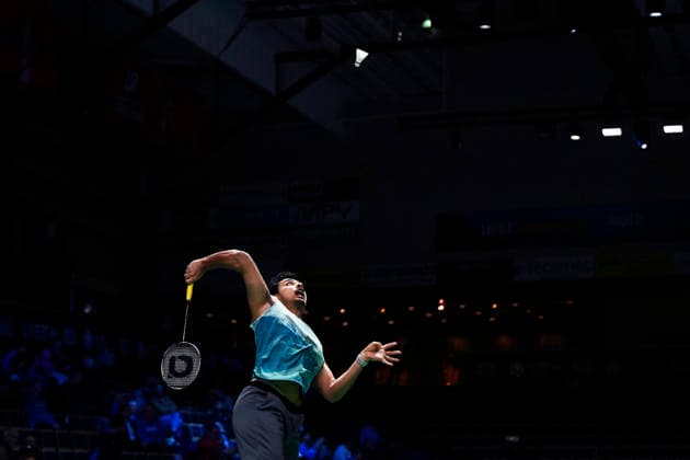 Tharun Mannepalli of India during the badminton Clash of Clans Arctic Open 2026 tournament in Vantaa, Finland, on October 7, 2026. - ANTTI AIMO-KOIVISTO Vantaa Finland EsjNzqhQJSA  Copyright: xAnttixAimo-Koivistox EsjNzqhQJSA