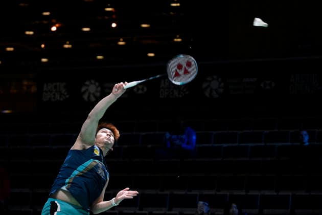 LKS 20261007 Kunlavut Vitidsarn of Thailand during the badminton Clash of Clans Arctic Open 2026 tournament in Vantaa, Finland, on October 7, 2026. - ANTTI AIMO-KOIVISTO Vantaa Finland WU_PxRMtPVQ  Copyright: xAnttixAimo-Koivistox WU_PxRMtPVQ