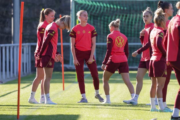 Football, women, Germany national team, training