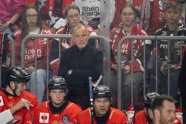 CHL Kölner Haie vs. Herning Blue Fox, Cologne, October 7, 2026 Thomas Berglund, Head Coach of the Kölner Haie, CHL Kölner Haie vs. Herning Blue Fox on October 7, 2026, at the Lanxess Arena in Cologne, Germany Copyright: xBEAUTIFULxSPORTS AndreasxDickx