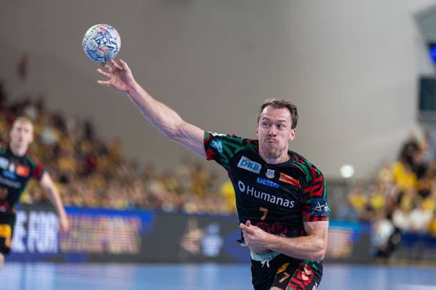KIELCE, POLAND - OCTOBER 7: Felix Claar during the EHF Champions League Group F match between Industria Kielce nad SC Magdeburg at Hala Legionow on October 2, 2026 in Kielce, Poland --- Pilka reczna. EHF Liga Mistrzow. Industria Kielce - SC Magdeburg. (Photo by Igor Jakubowski Arena Akcji) NEWSPIX.PL --- newspix.pl 