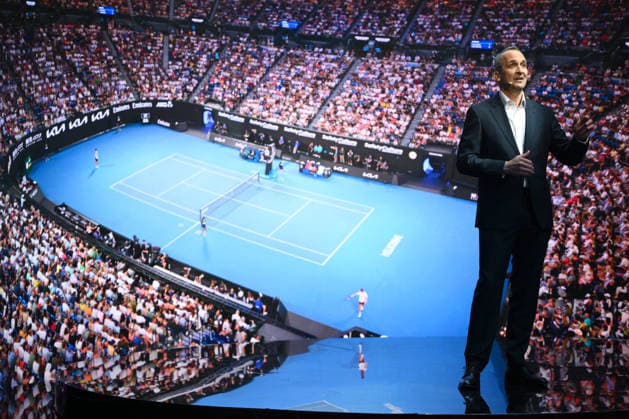TENNIS AUSTRALIAN OPEN LAUNCH, Tennis Australia CEO Andrew Abdo speaks during the launch of the 2027 Australian Open tennis tournament, in Melbourne, Thursday, October 8, 2026. ( NO ARCHIVING MELBOURNE VICTORIA Australia  Copyright: xJOELxCARRETTx 20261008171522085804