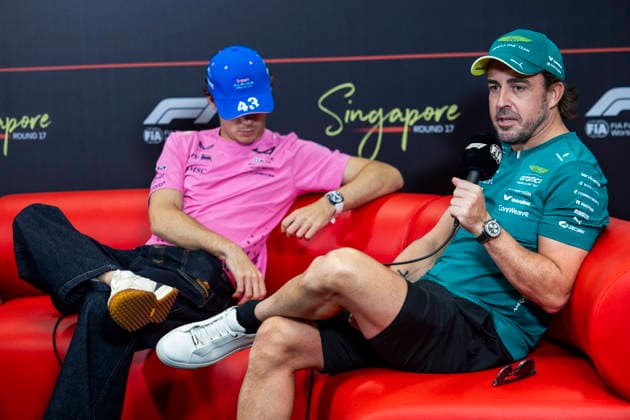 F1 - SINGAPORE GRAND PRIX 2026 ALONSO Fernando (spa), Aston Martin F1 Team Honda AMR26, portrait, pre-event press conference, PK, Pressekonferenz during the 2026 Formula 1 Singapore Grand Prix, 17th round of the 2026 Formula One World Championship, WM, Weltmeisterschaft from October 9 to 11, 2026 on the Marina Bay Street Circuit, in Singapore, Singapore - SingaporeSingapore  Copyright: xJulienxDelfossex