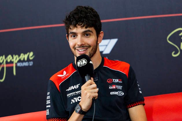 F1 - SINGAPORE GRAND PRIX 2026 OCON Esteban (fra), TGR Haas F1 Team VF-26, portrait, pre-event press conference, PK, Pressekonferenz during the 2026 Formula 1 Singapore Grand Prix, 17th round of the 2026 Formula One World Championship, WM, Weltmeisterschaft from October 9 to 11, 2026 on the Marina Bay Street Circuit, in Singapore, Singapore - SingaporeSingapore  Copyright: xJulienxDelfossex