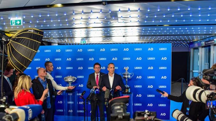 Australian Open 2027 unveiled in Melbourne MELBOURNE, AUSTRALIA, OCTOBER 8, 2026: Tennis Australia holds the official media launch of the Australian Open 2027 Grand Slam tennis tournament at the Rod Laver Arena Concourse in Melbourne. The presentation, hosted by former tennis player Jelena Dokic and Australian tennis legend Todd Woodbridge, featured several guests and was followed by a press conference, PK, Pressekonferenz with Tennis Australia CEO Andrew Abdo ahead of the upcoming tournament. Melbourne Australia Copyright: x xAlexanderxBogatyrevx xJNAxPressx