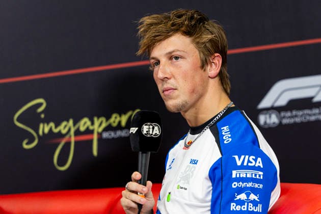 F1 - SINGAPORE GRAND PRIX 2026 LAWSON Liam (nzl), Visa Cash App RB F1 Team VCARB03, portrait, pre-event press conference, PK, Pressekonferenz during the 2026 Formula 1 Singapore Grand Prix, 17th round of the 2026 Formula One World Championship, WM, Weltmeisterschaft from October 9 to 11, 2026 on the Marina Bay Street Circuit, in Singapore, Singapore - SingaporeSingapore  Copyright: xJulienxDelfossex
