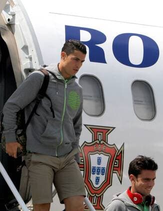 Football, EURO 2012, Arrival Portugal in Donetsk