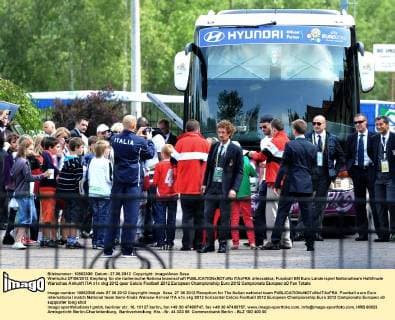 Football, EURO 2012, Arrival Italy in Warsaw