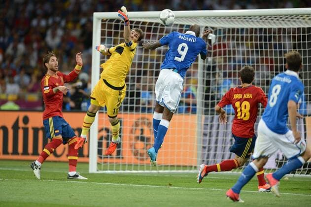 Football, EURO 2012, Mario Balotelli ineffective in final