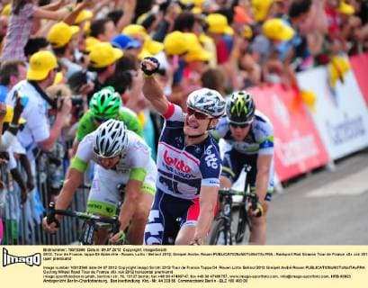 Cycling, Andre Greipel wins the 4th stage of the Tour de France
