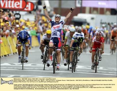 Cycling, Tour de France, Andre Greipel wins 5th stage Rouen - St. Quentin